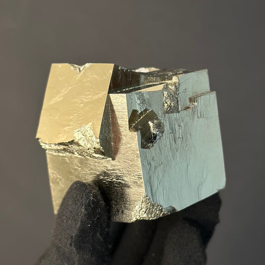 Intergrown Pyrite Cubes Specimen from Mina Ampliación A Victoria, Navajún, Spain.