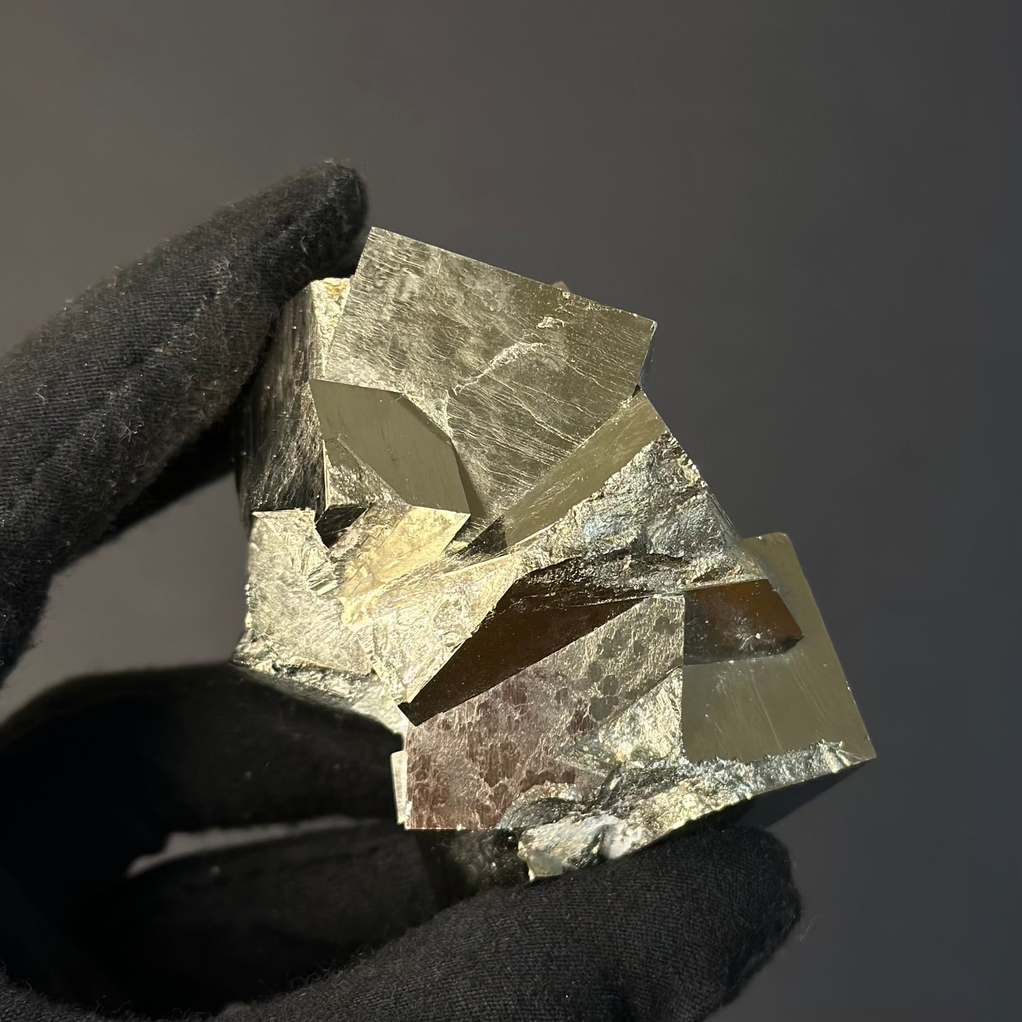 Intergrown Pyrite Cubes Specimen from Mina Ampliación A Victoria, Navajún, Spain.