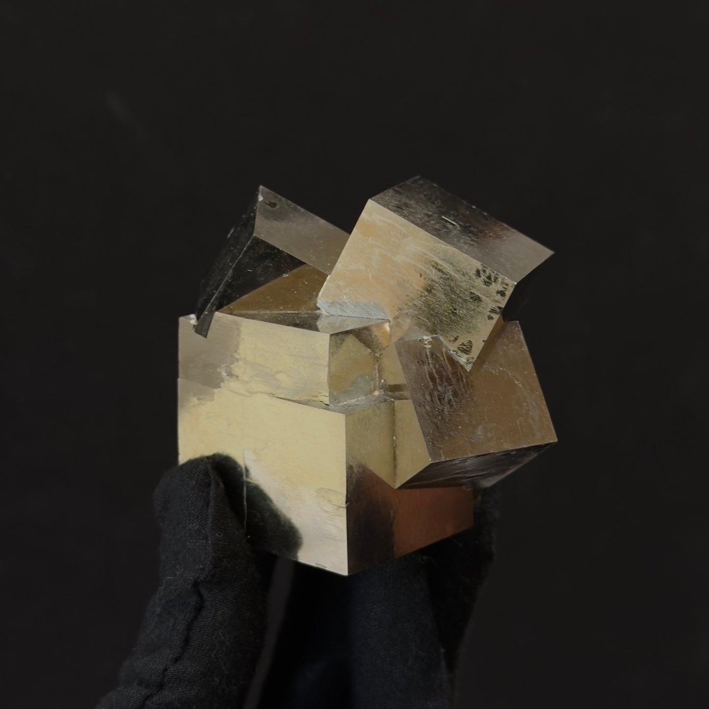 *Intergrown Pyrite Cubes Specimen from Mina Ampliación A Victoria, Navajún, Spain.