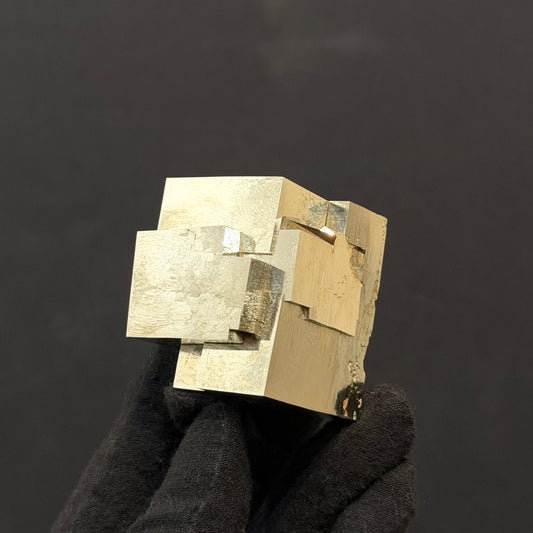 Intergrown Pyrite Cubes Specimen from Mina Ampliación A Victoria, Navajún, Spain.