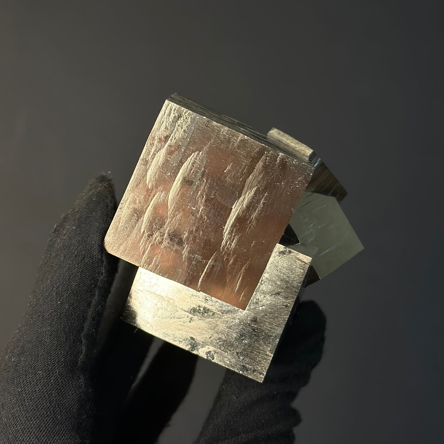 Intergrown Pyrite Cubes Specimen from Mina Ampliación A Victoria, Navajún, Spain.