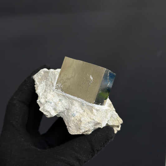 *Rectangle on Matrix Pyrite Specimen from Mina Ampliación A Victoria, Navajún, Spain.