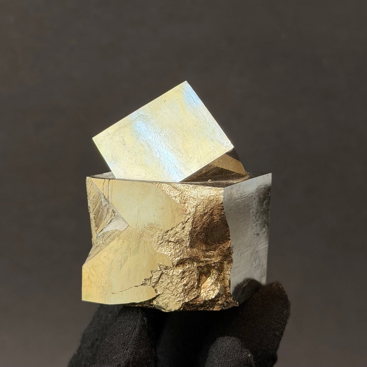 *Intergrown Pyrite Cubes Specimen from Mina Ampliación A Victoria, Navajún, Spain.