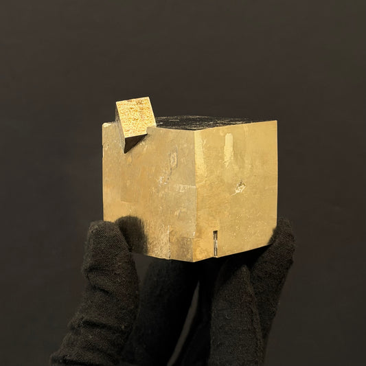 Intergrown Pyrite Cubes Specimen from Mina Ampliación A Victoria, Navajún, Spain.