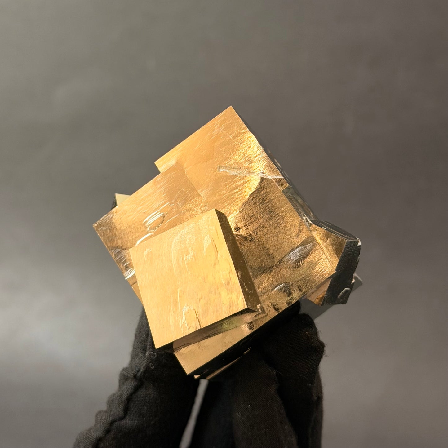 *Intergrown Pyrite Cubes Specimen from Mina Ampliación A Victoria, Navajún, Spain.