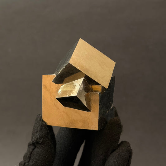 *Intergrown Pyrite Cubes Specimen from Mina Ampliación A Victoria, Navajún, Spain.