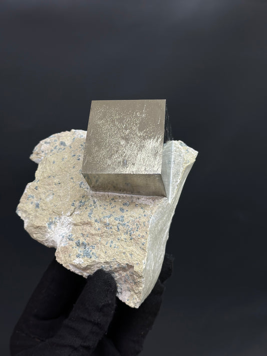 *Pyrite on Matrix from Mina Ampliación A Victoria, Navajún, Spain.