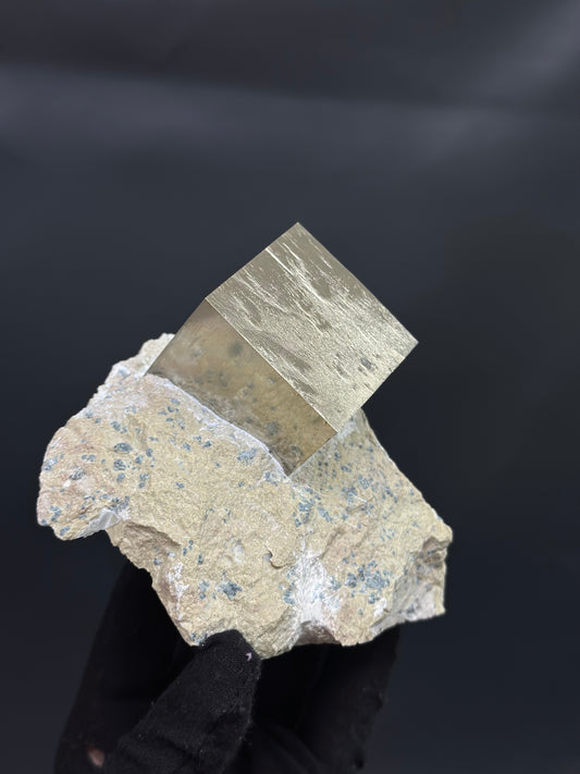 *Pyrite on Matrix from Mina Ampliación A Victoria, Navajún, Spain.