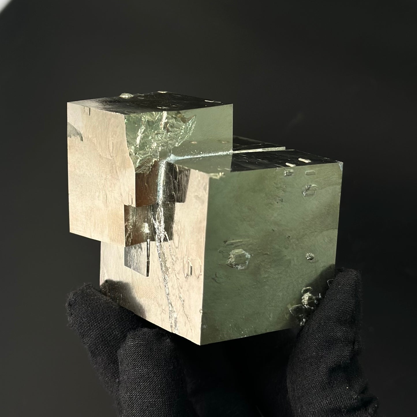 Intergrown Pyrite Cubes Specimen from Mina Ampliación A Victoria, Navajún, Spain.