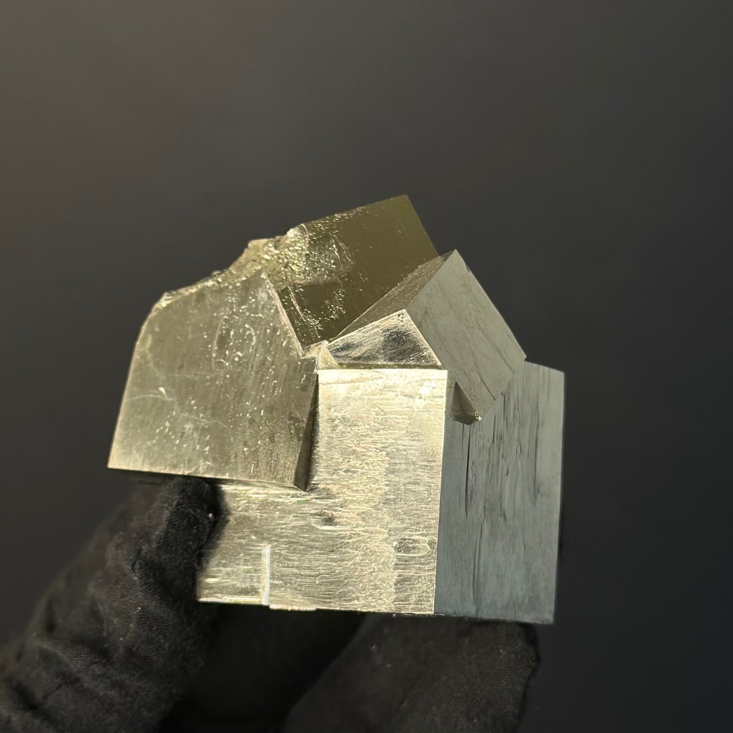 Intergrown Pyrite Cubes Specimen from Mina Ampliación A Victoria, Navajún, Spain.