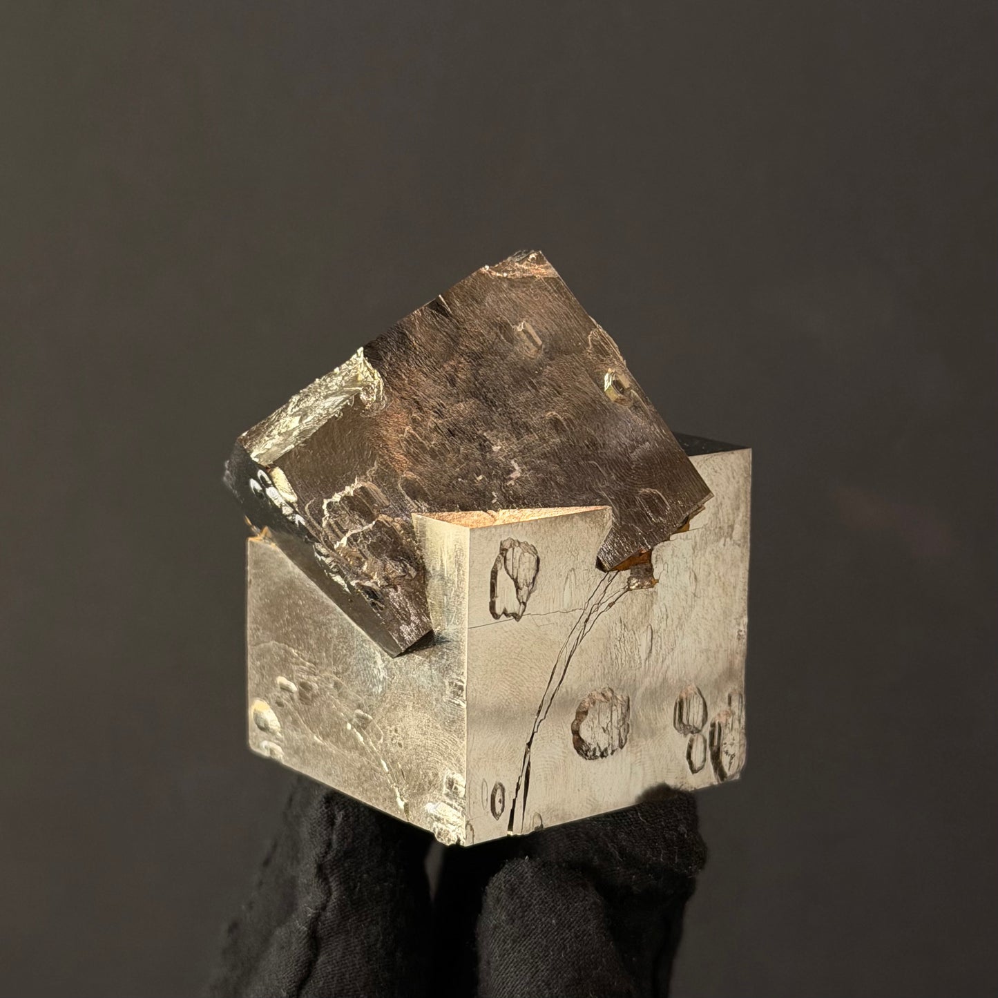 *Intergrown Pyrite Cubes Specimen from Mina Ampliación A Victoria, Navajún, Spain.