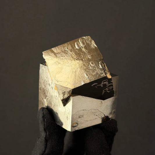 *Intergrown Pyrite Cubes Specimen from Mina Ampliación A Victoria, Navajún, Spain.