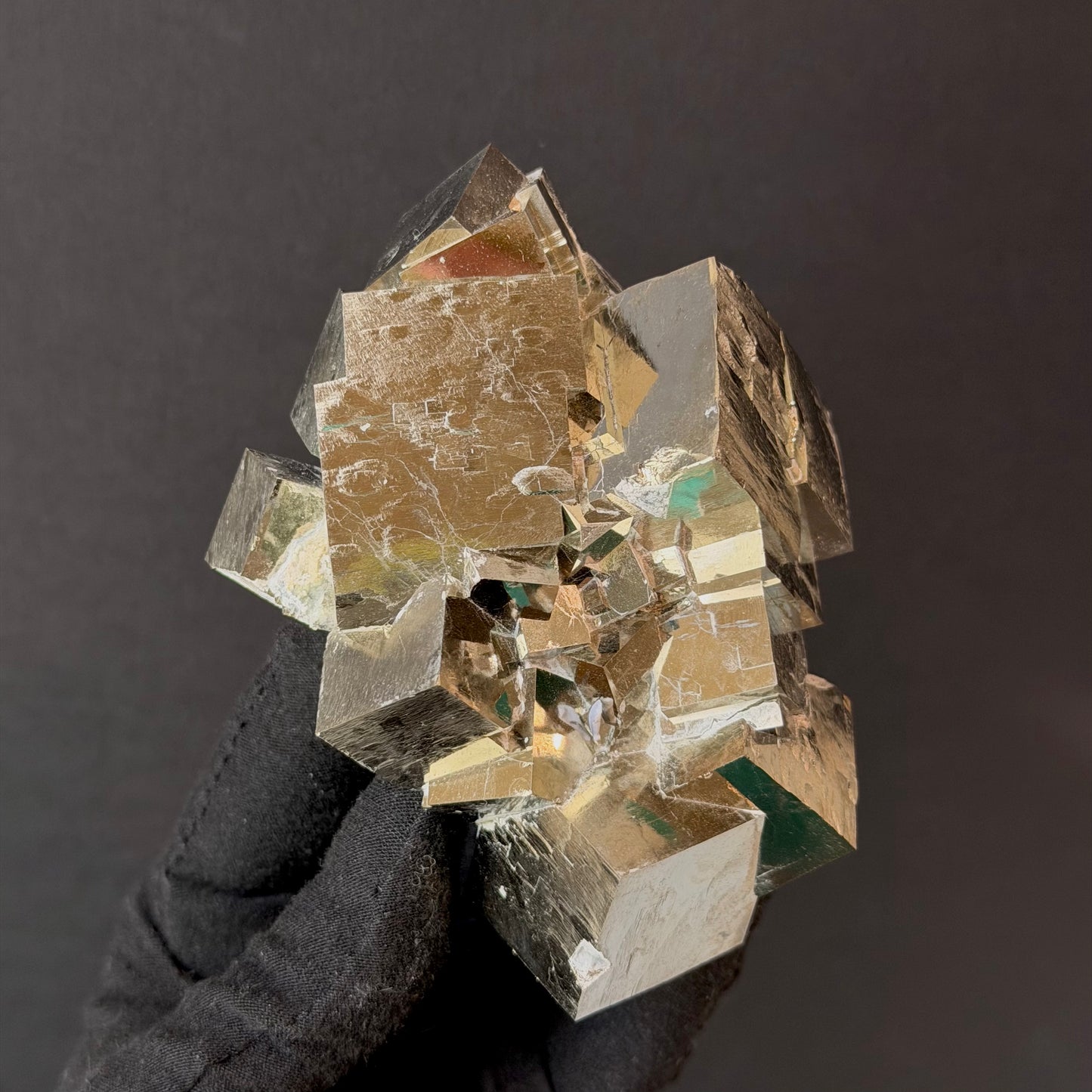 *Intergrown Pyrite Cubes Specimen from Mina Ampliación A Victoria, Navajún, Spain.
