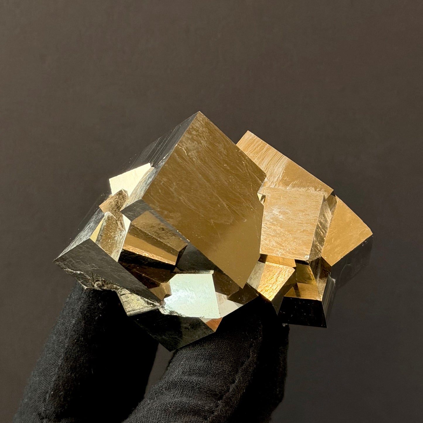 Intergrown Pyrite Cubes Specimen from Mina Ampliación A Victoria, Navajún, Spain.