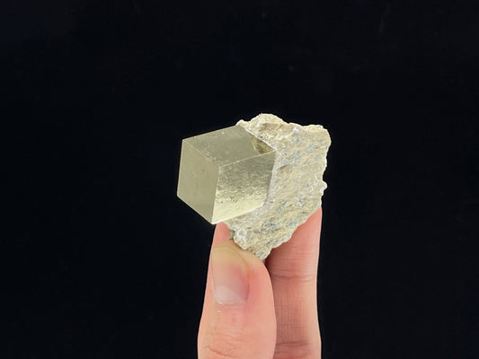 BEST SELLER Pyrite Cube on Matrix from Victoria Mine, Navajún, La Rioja, Spain
