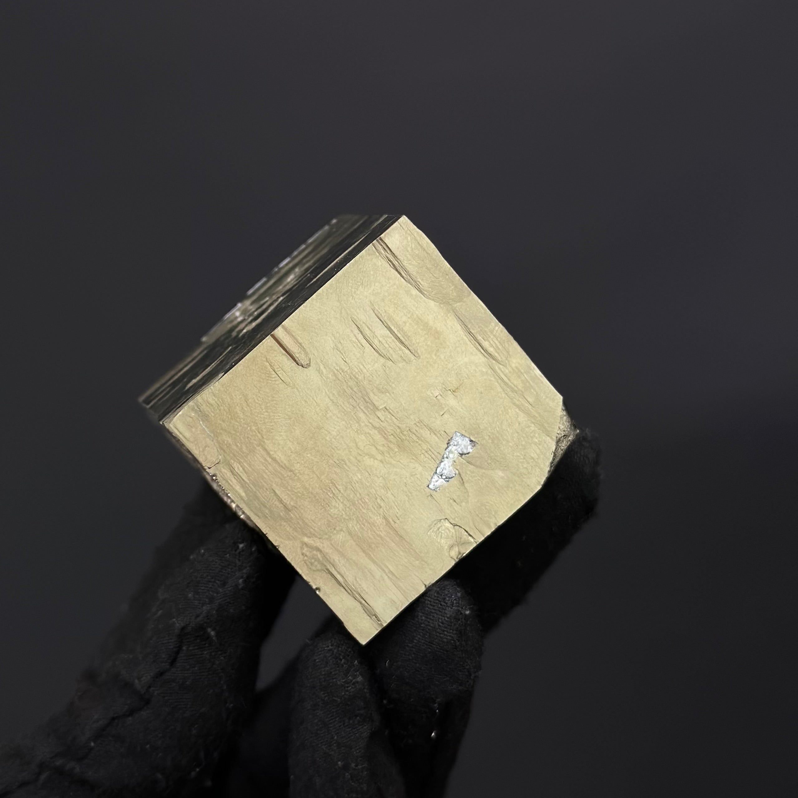 Single Cube Pyrite Specimen from Mina Ampliación A Victoria, Navajún, Spain