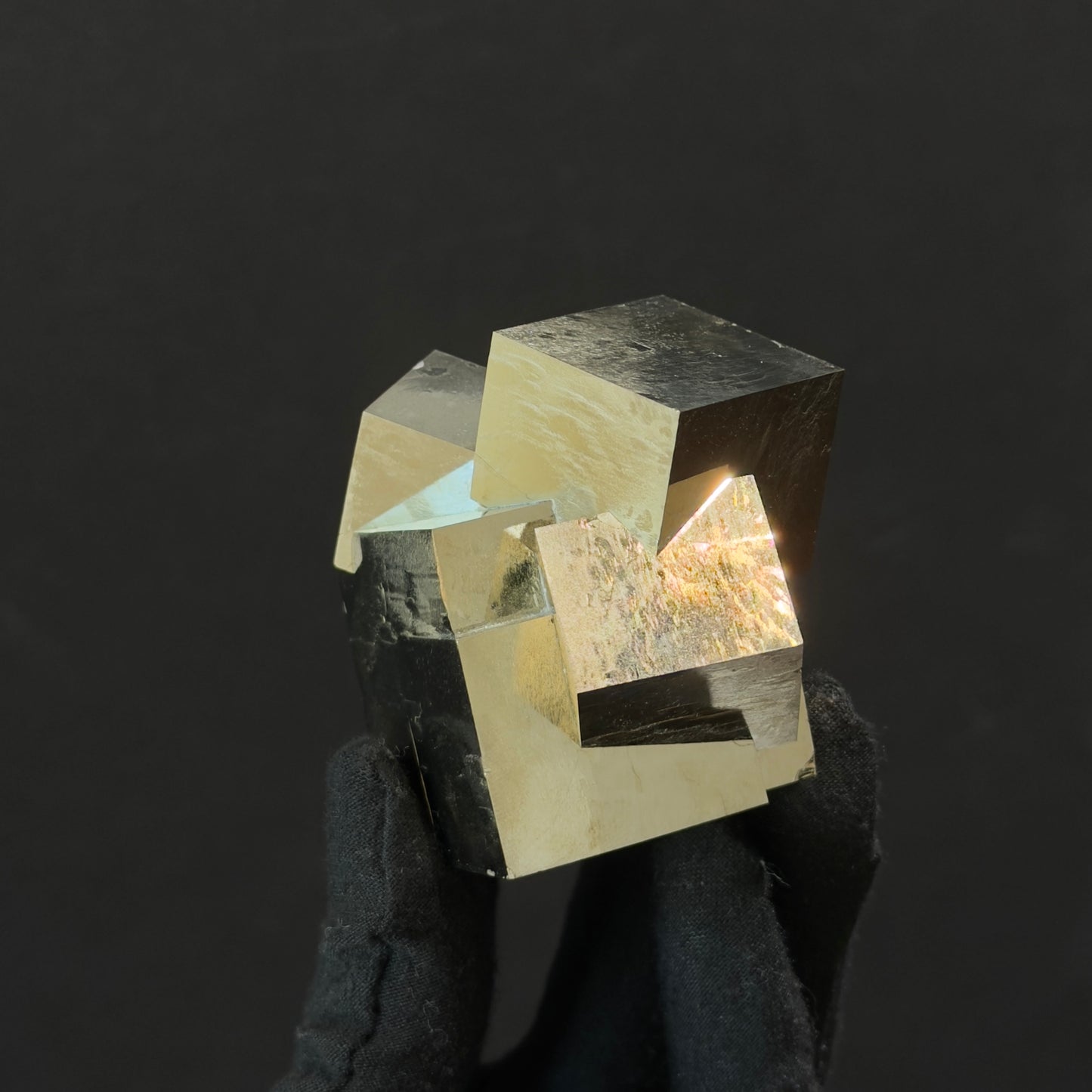 *Intergrown Pyrite Cubes Specimen from Mina Ampliación A Victoria, Navajún, Spain.