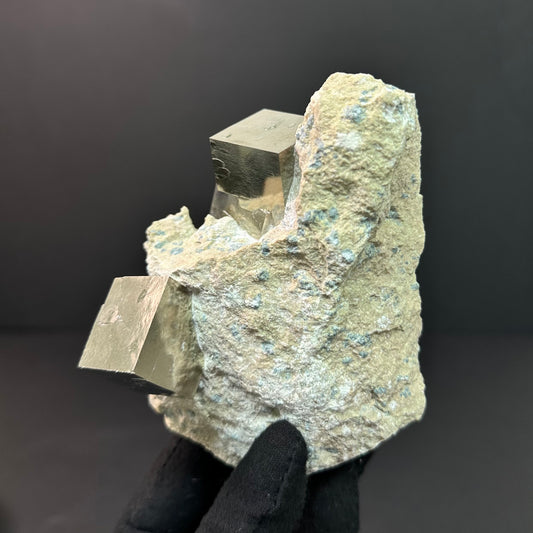 Pyrite on Matrix Specimen from Mina Ampliación A Victoria, Navajún, Spain.