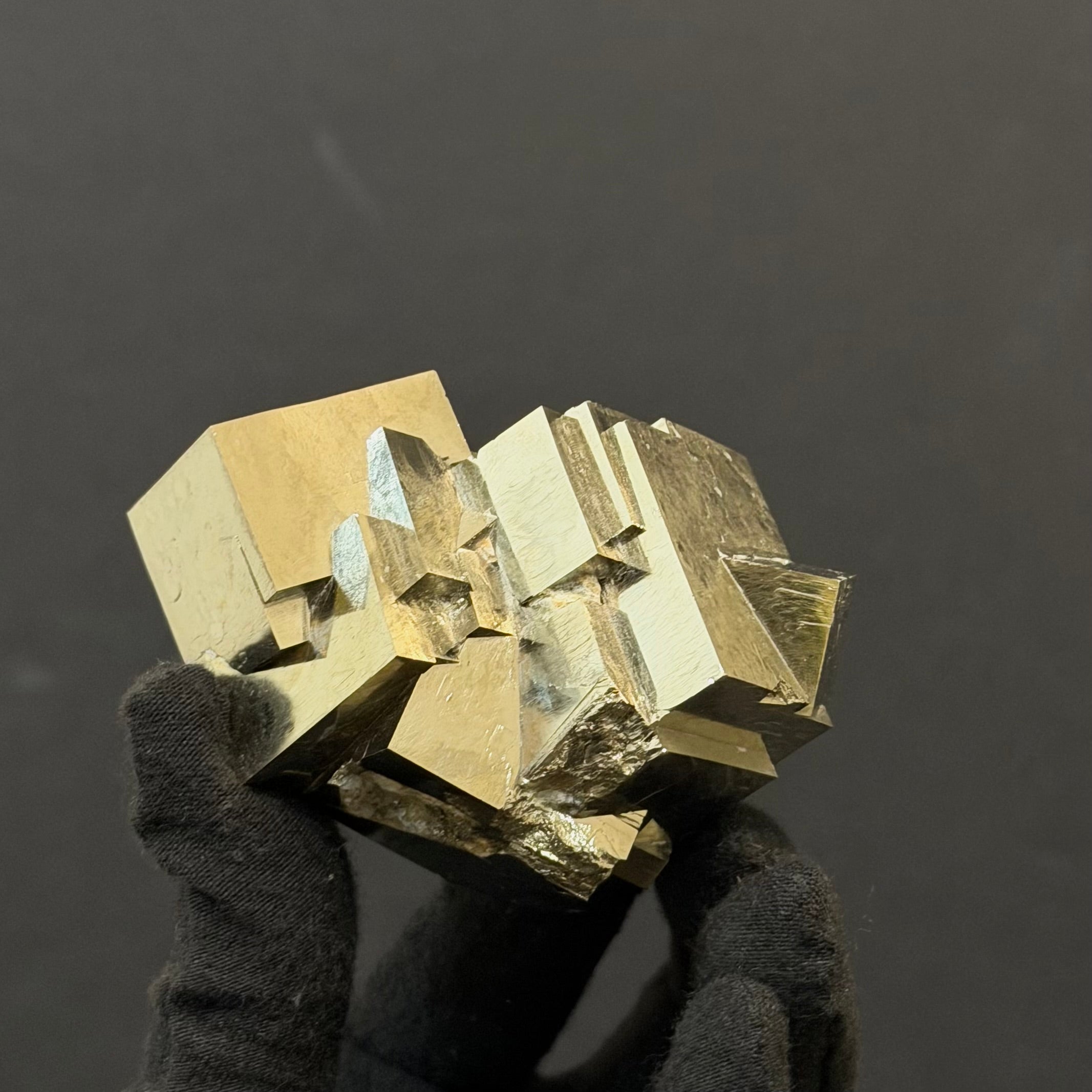 *Intergrown Pyrite Cubes Specimen from Mina Ampliación A Victoria, Nav