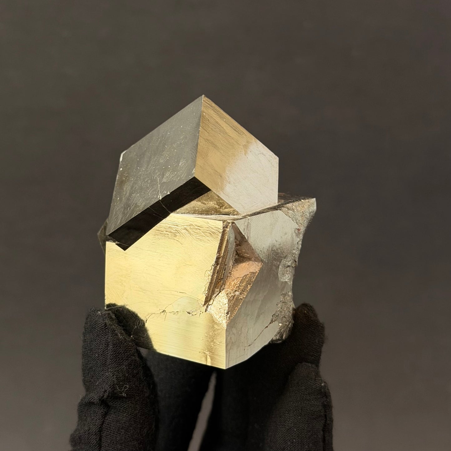 *Intergrown Pyrite Cubes Specimen from Mina Ampliación A Victoria, Navajún, Spain.