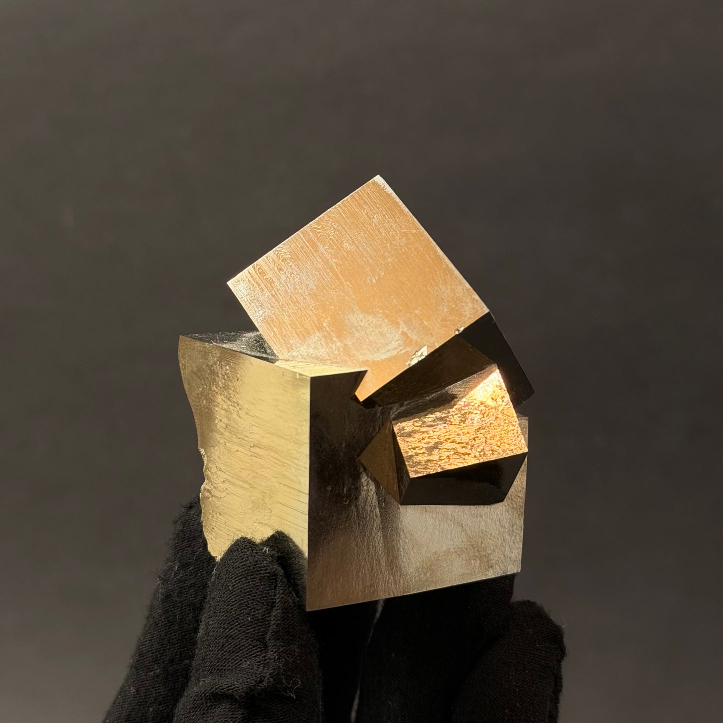 *Intergrown Pyrite Cubes Specimen from Mina Ampliación A Victoria, Navajún, Spain.