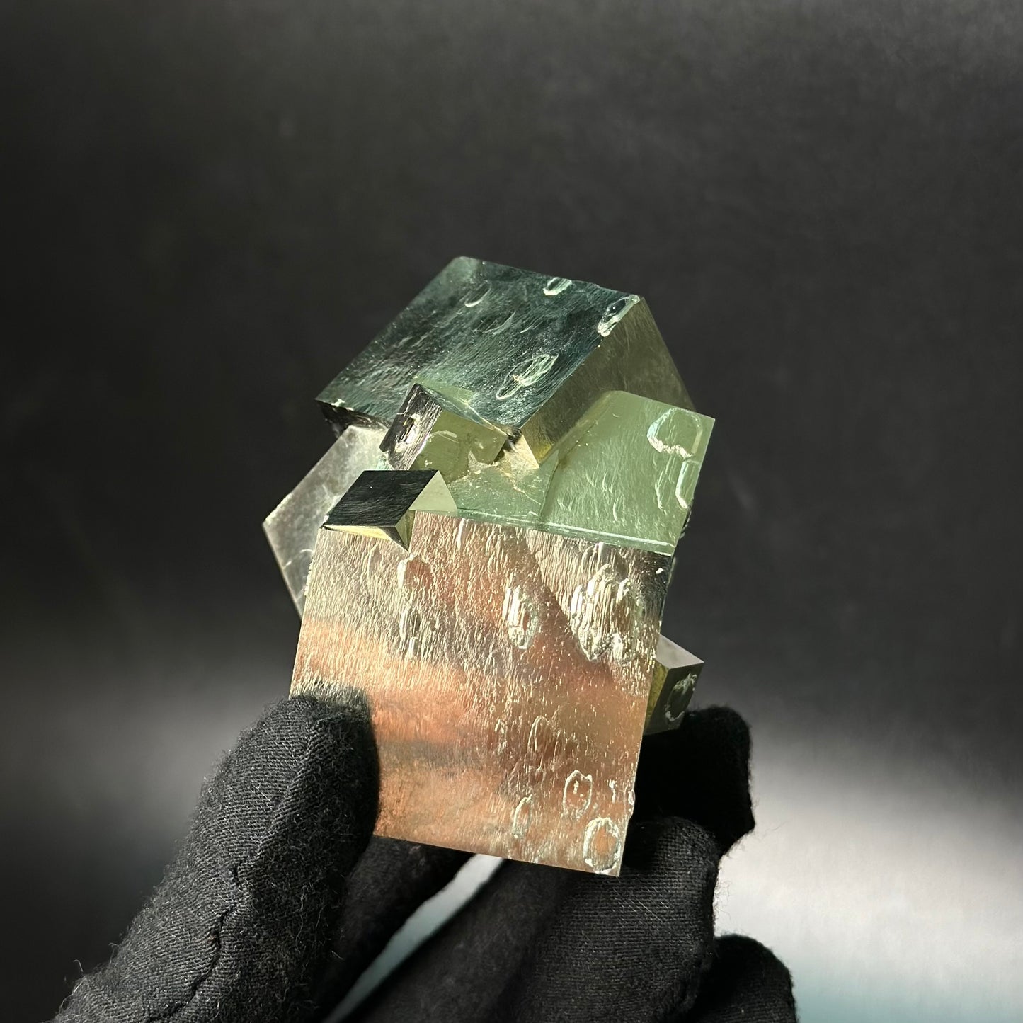 Intergrown Pyrite Cubes Specimen from Mina Ampliación A Victoria, Navajún, Spain.