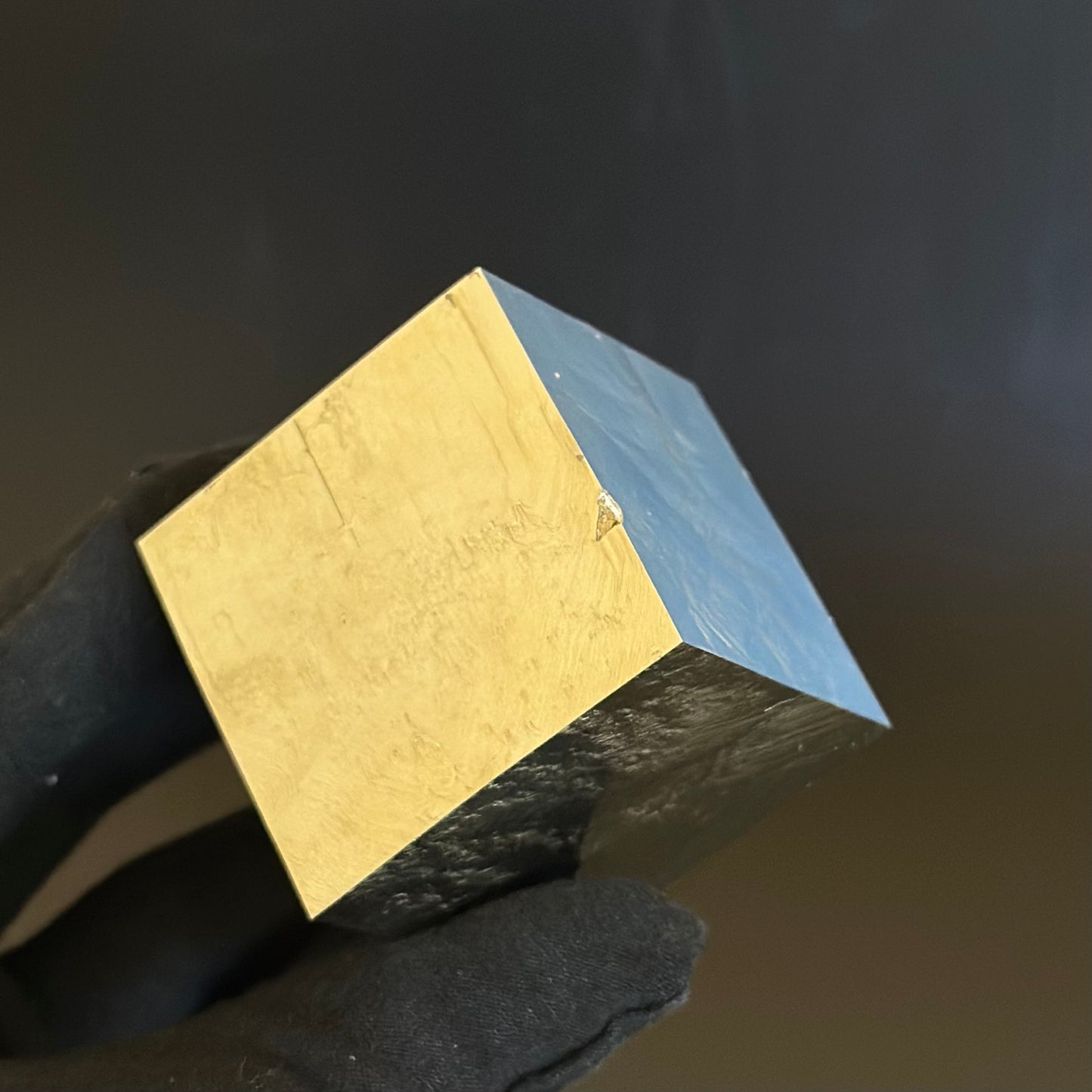 Single Pyrite Cube from Mina Ampliación A Victoria, Navajún, Spain.