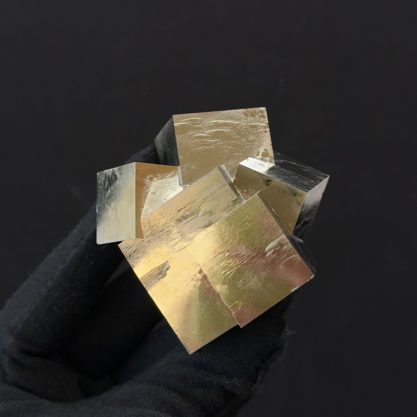 *Intergrown Pyrite Cubes Specimen from Mina Ampliación A Victoria, Navajún, Spain.