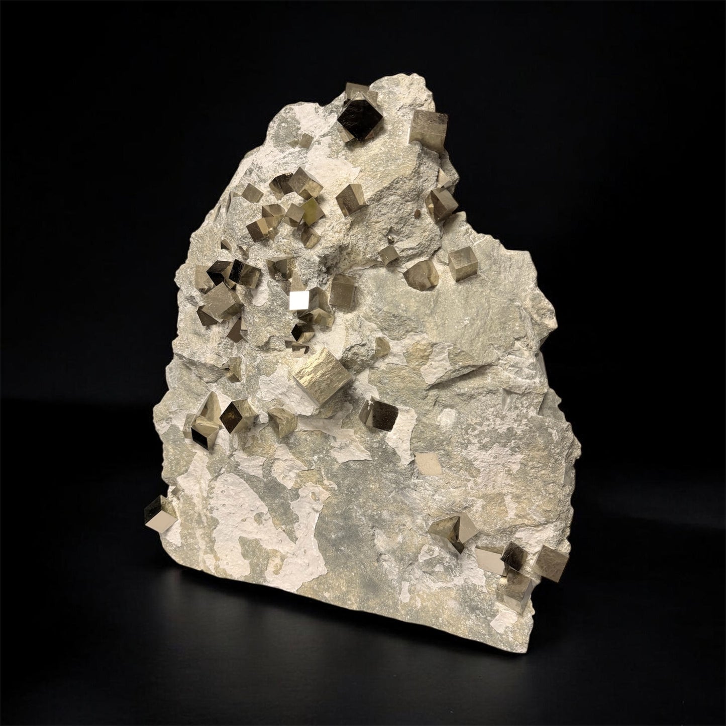 Large Genuine Pyrite Cubes on Matrix