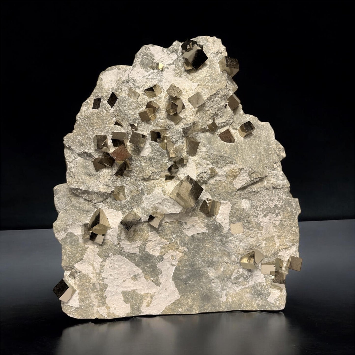 Large Genuine Pyrite Cubes on Matrix