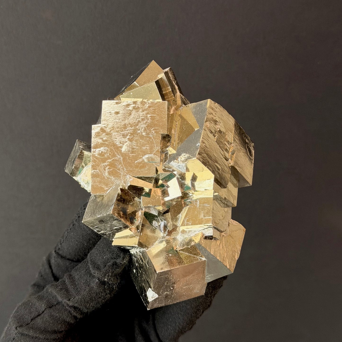 *Intergrown Pyrite Cubes Specimen from Mina Ampliación A Victoria, Navajún, Spain.