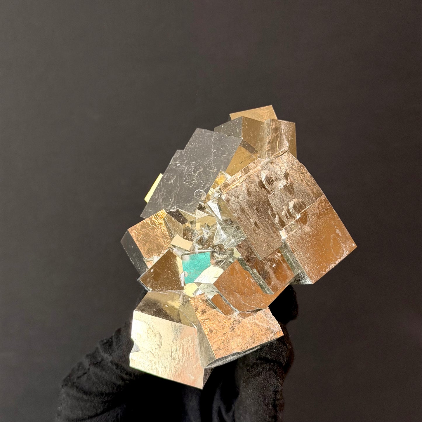 *Intergrown Pyrite Cubes Specimen from Mina Ampliación A Victoria, Navajún, Spain.
