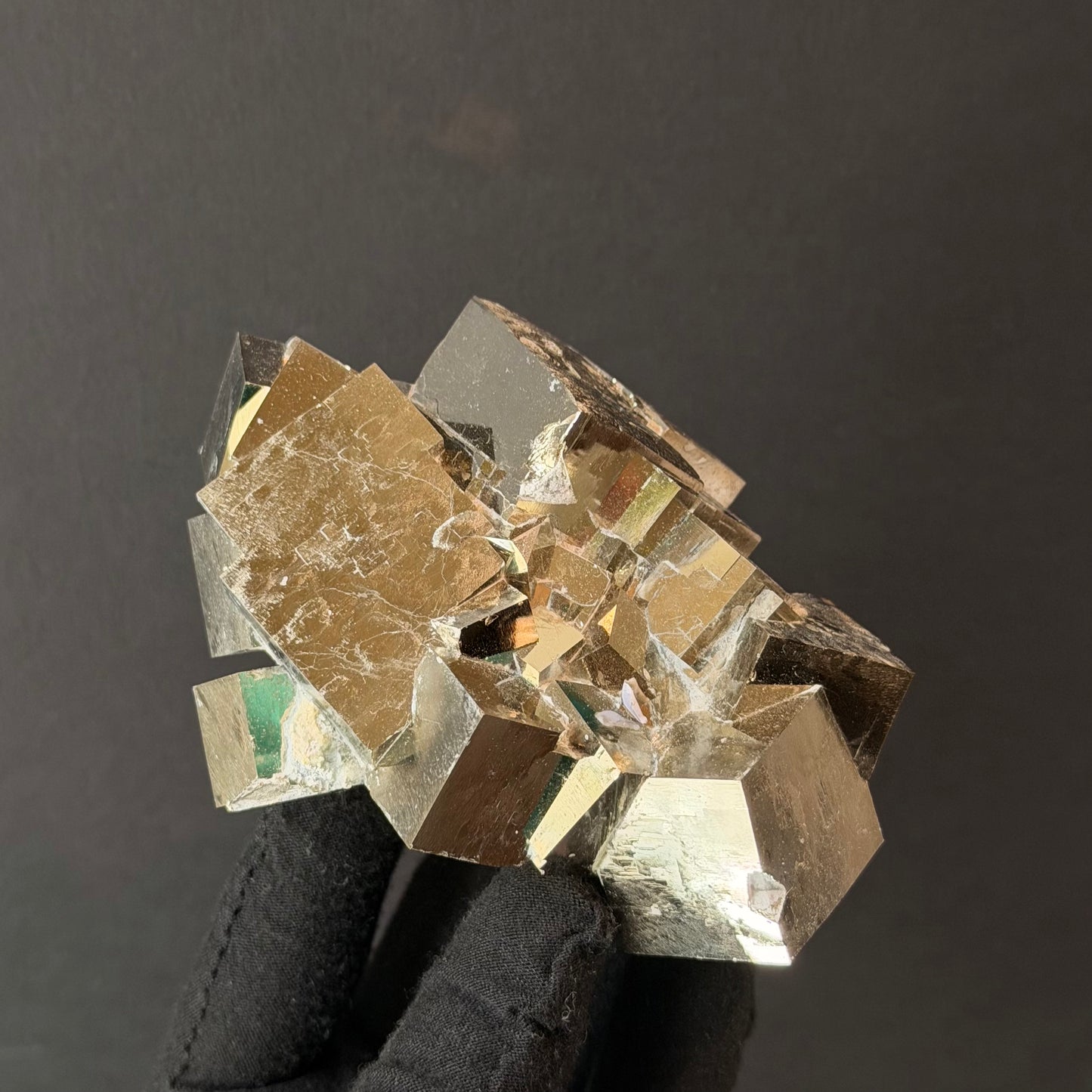 *Intergrown Pyrite Cubes Specimen from Mina Ampliación A Victoria, Navajún, Spain.