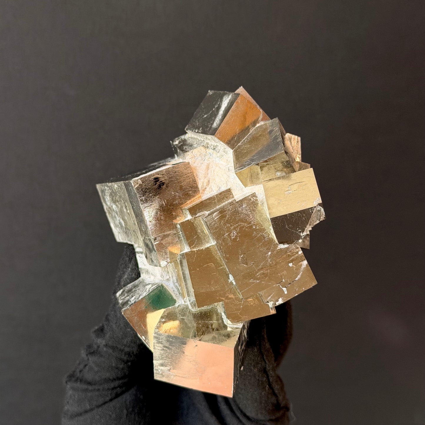 *Intergrown Pyrite Cubes Specimen from Mina Ampliación A Victoria, Navajún, Spain.