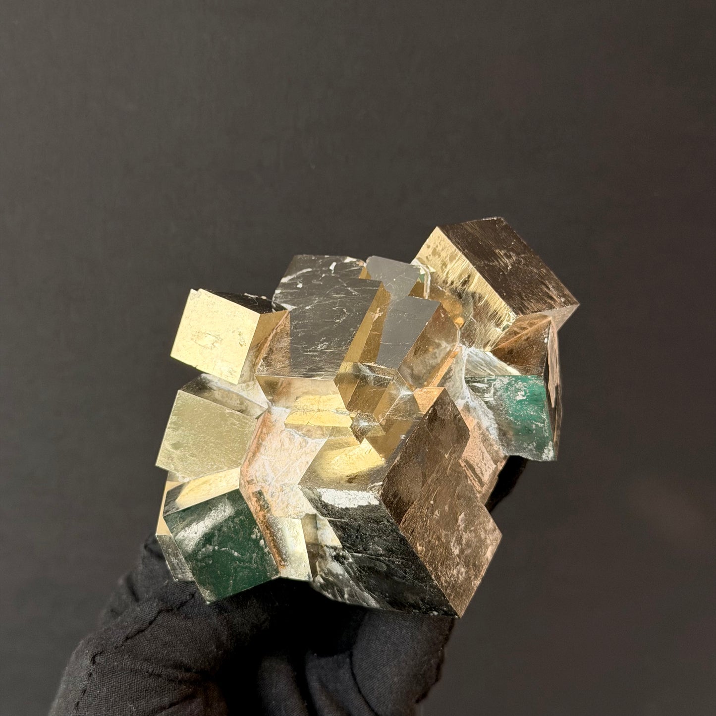 *Intergrown Pyrite Cubes Specimen from Mina Ampliación A Victoria, Navajún, Spain.
