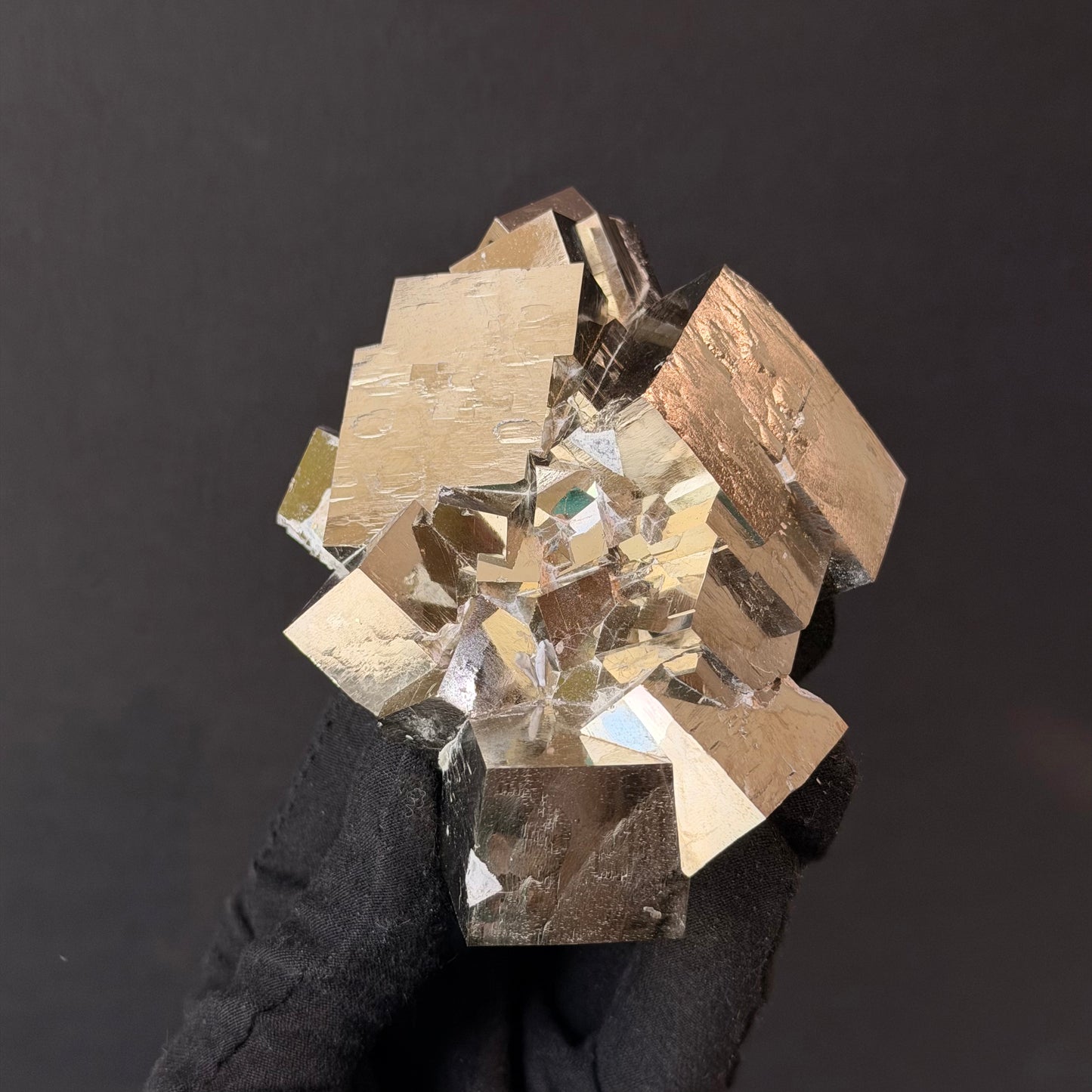 *Intergrown Pyrite Cubes Specimen from Mina Ampliación A Victoria, Navajún, Spain.