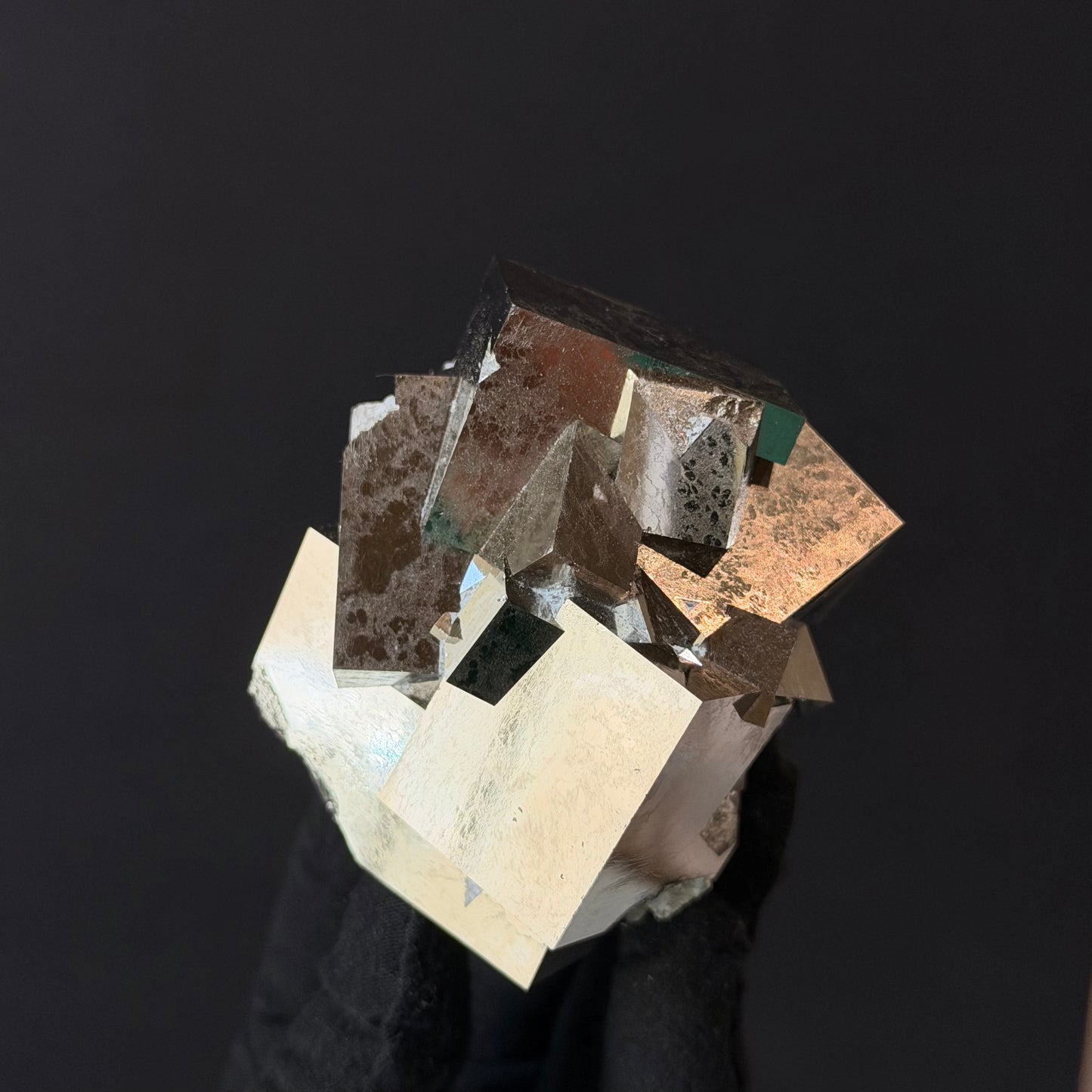 *Intergrown Pyrite Cubes Specimen from Mina Ampliación A Victoria, Navajún, Spain.