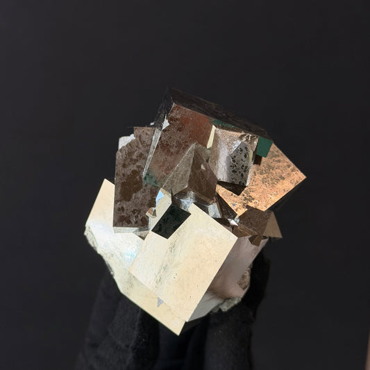 *Intergrown Pyrite Cubes Specimen from Mina Ampliación A Victoria, Navajún, Spain.