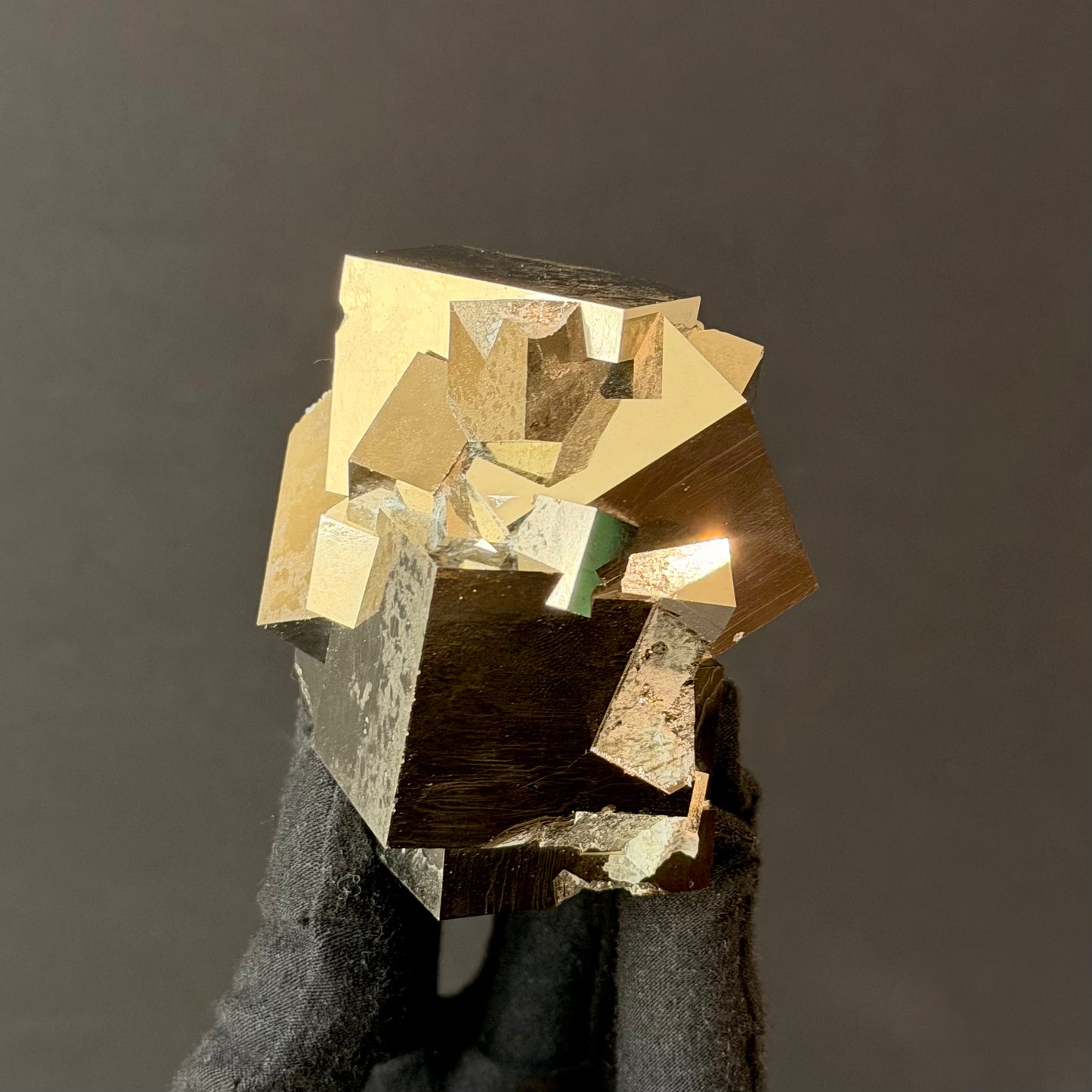 *Intergrown Pyrite Cubes Specimen from Mina Ampliación A Victoria, Navajún, Spain.