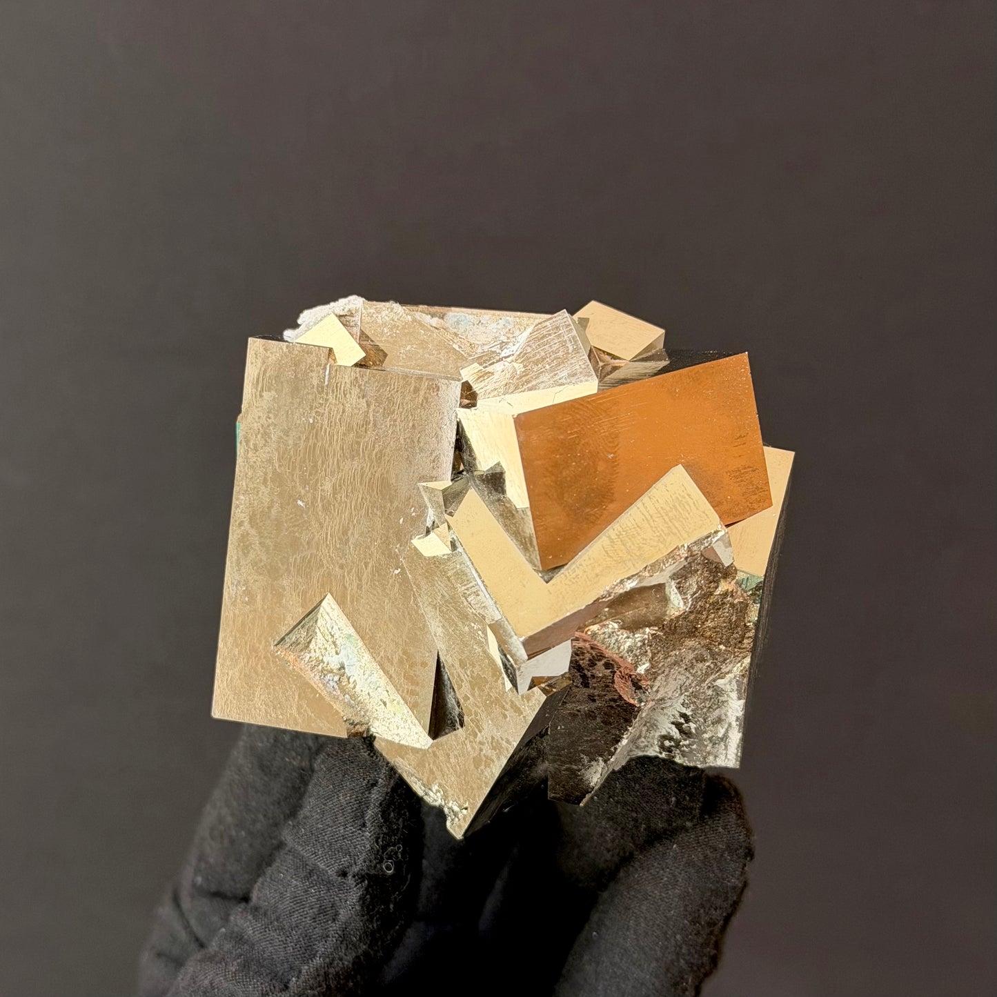 *Intergrown Pyrite Cubes Specimen from Mina Ampliación A Victoria, Navajún, Spain.
