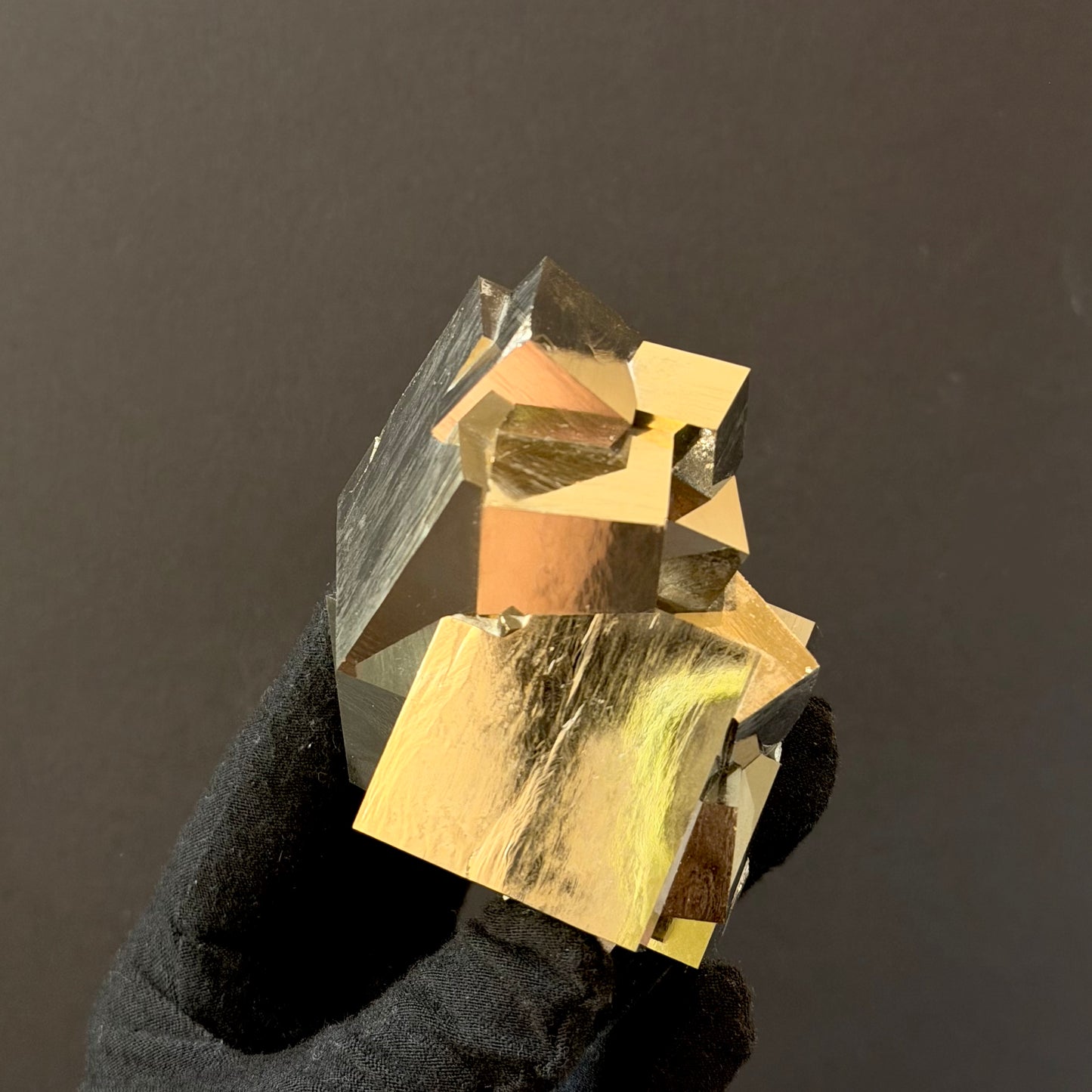 Intergrown Pyrite Cubes Specimen from Mina Ampliación A Victoria, Navajún, Spain.