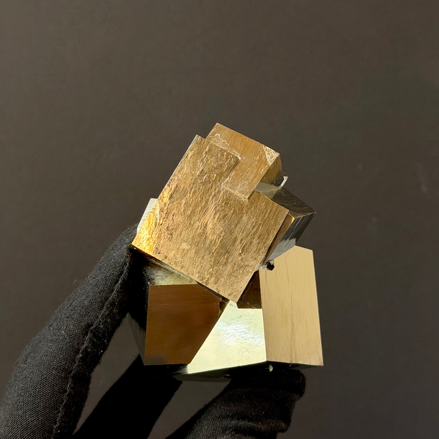 Intergrown Pyrite Cubes Specimen from Mina Ampliación A Victoria, Navajún, Spain.