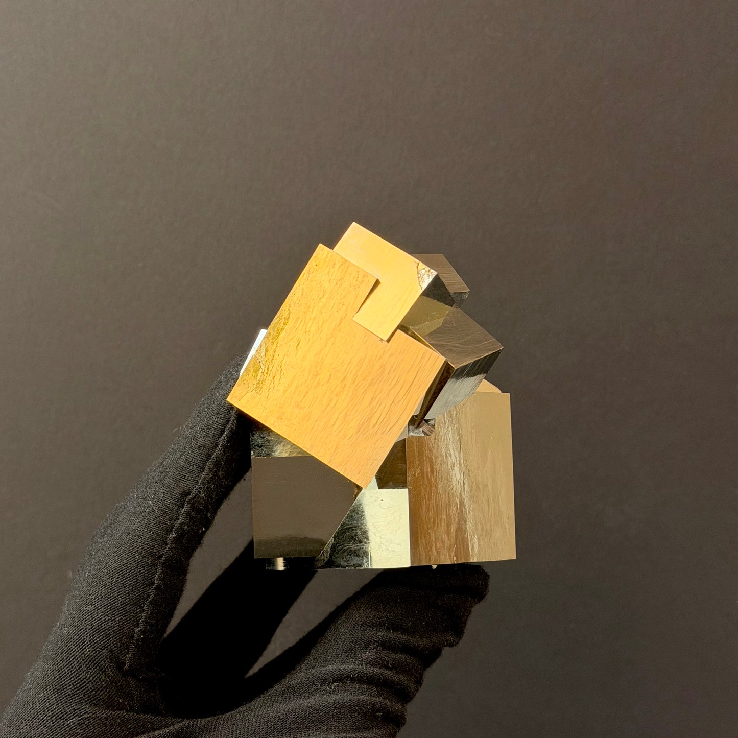 Intergrown Pyrite Cubes Specimen from Mina Ampliación A Victoria, Navajún, Spain.