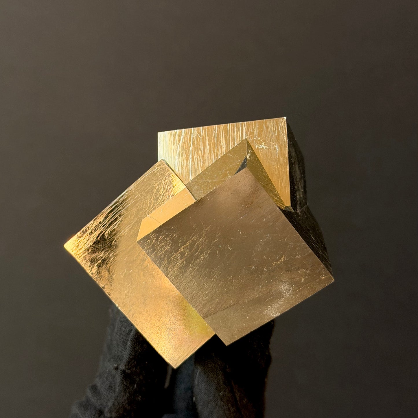 Intergrown Pyrite Cubes Specimen from Mina Ampliación A Victoria, Navajún, Spain.