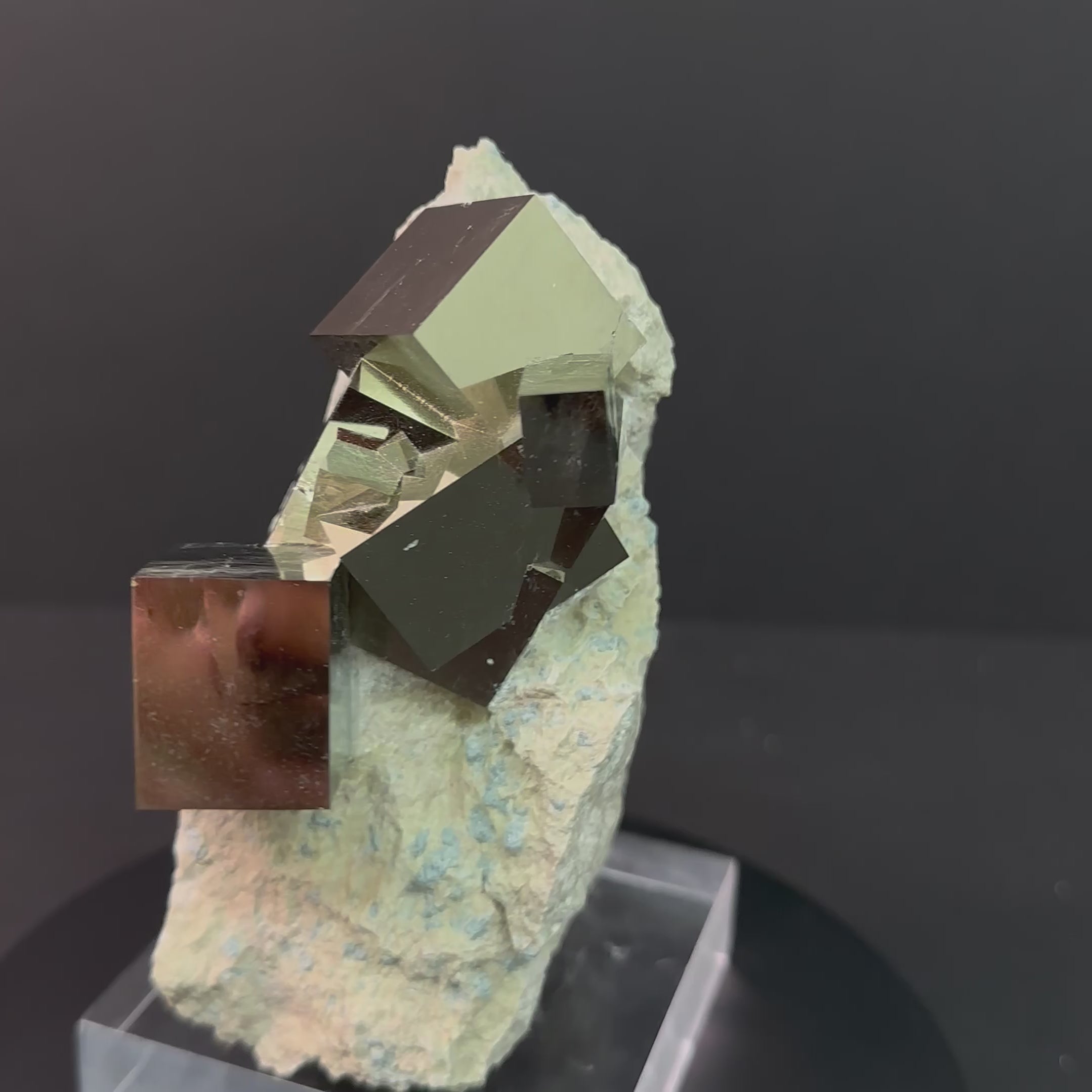 Collection Pyrite Intergrown Apecimen from Mina Ampliación A Victoria, Navajún, Spain.