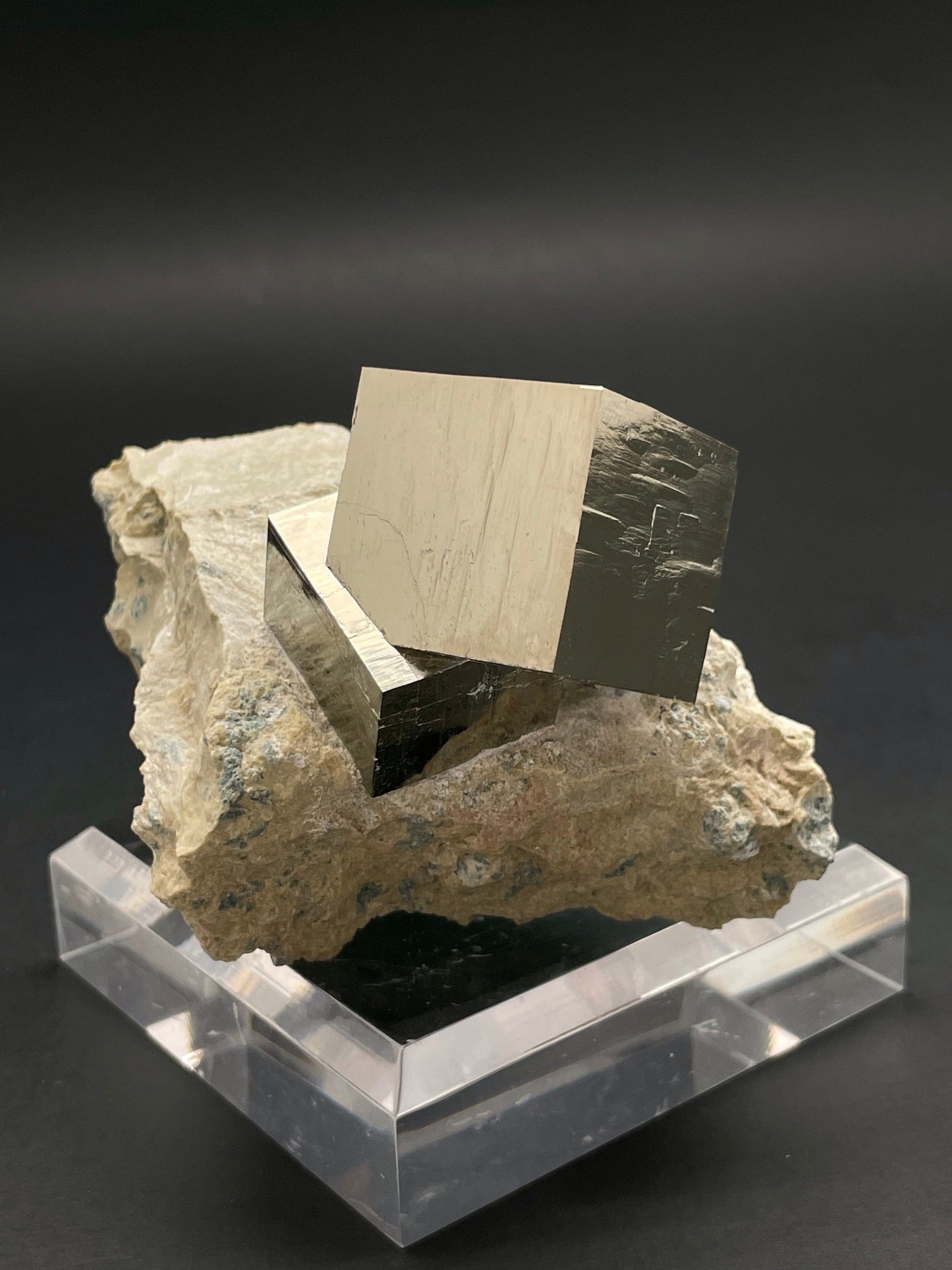 Cubic Pyrite from La Rioja,Navajun Spain.