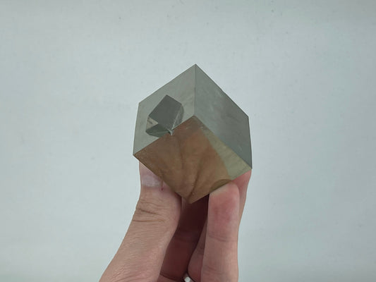 Cubic Pyrite from Victoria Mine, Navajun, La Rioja, Spain.