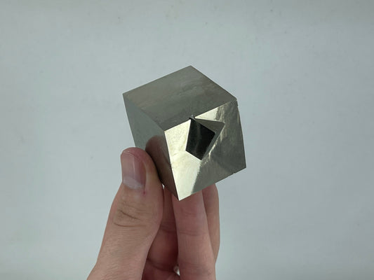 Cubic Pyrite from Victoria Mine, Navajun, La Rioja, Spain.