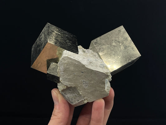 Cubic Pyrite from Victoria Mine, Navajun, La Rioja, Spain