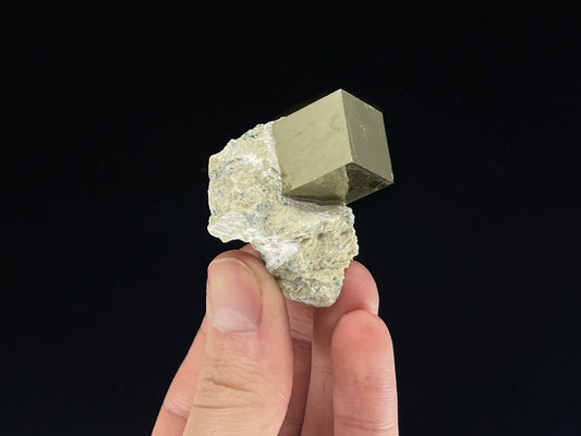 BEST SELLER Pyrite Cube on Matrix from Victoria Mine, Navajún, La Rioja, Spain